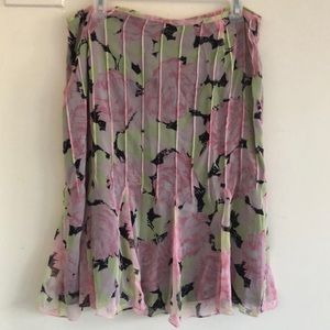 Kate Hill floral flared skirt
